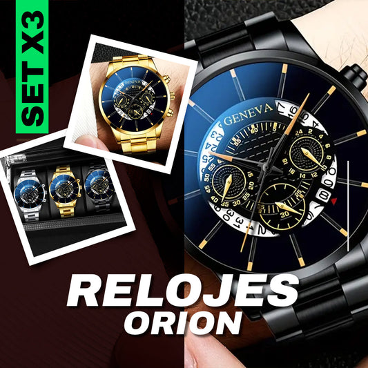 EXCLUSIVO! SET X 3 RELOJES ORION PARA HOMBRES